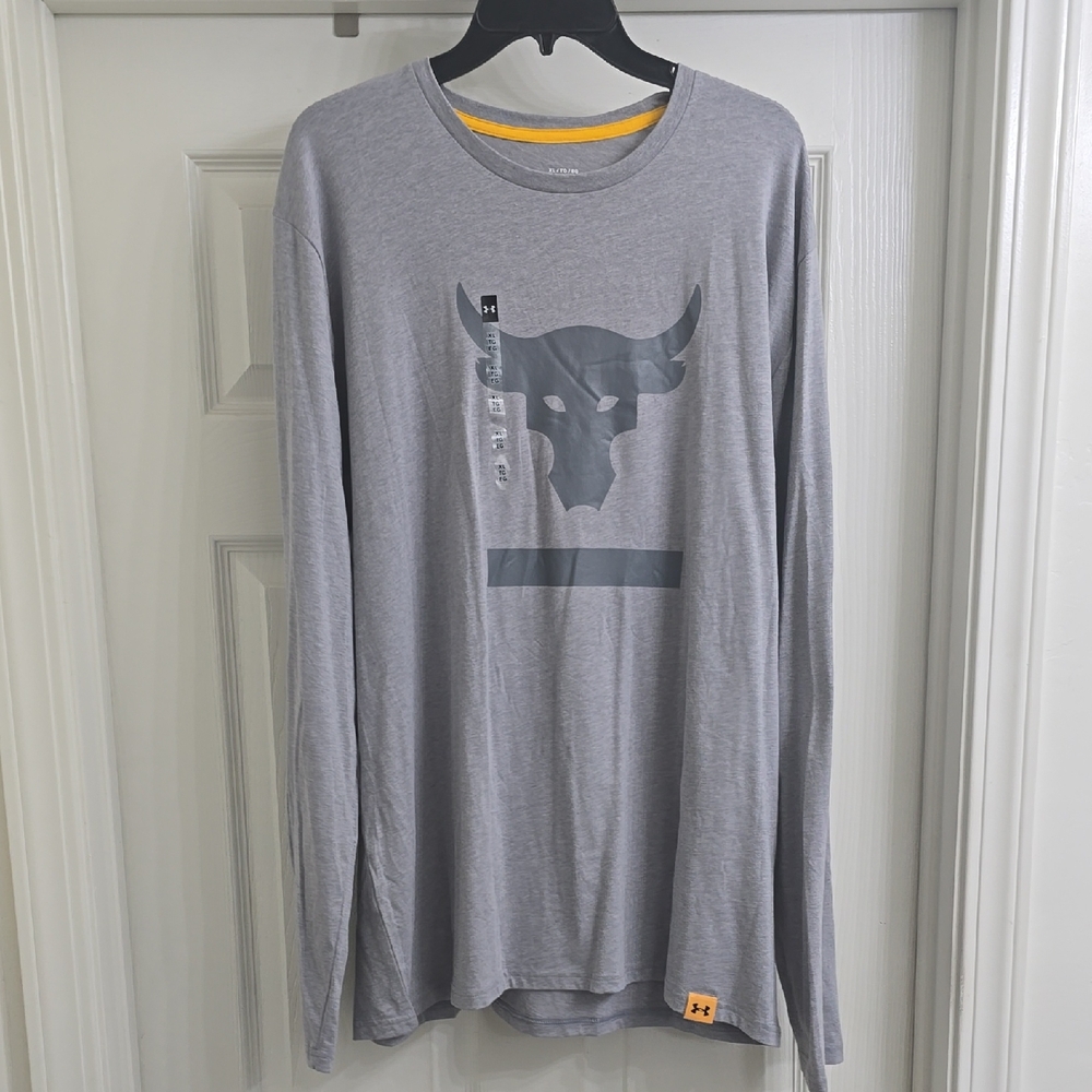 Project ROCK Under Armour Gray Long Sleeve Tee